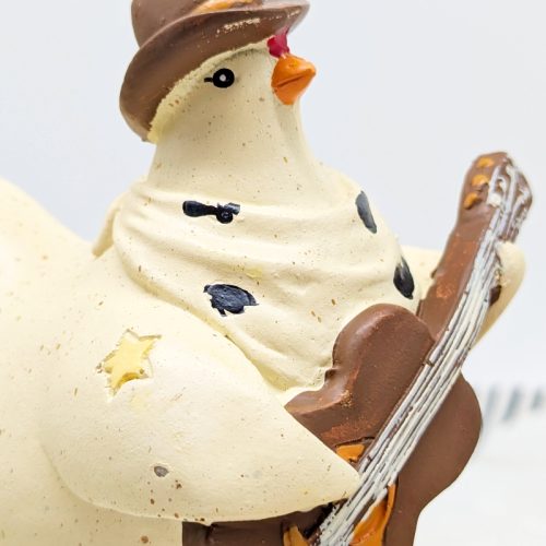 Musical Cowboy Chicken Figurine