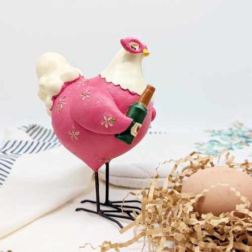 Party Girl Chicken Figurine