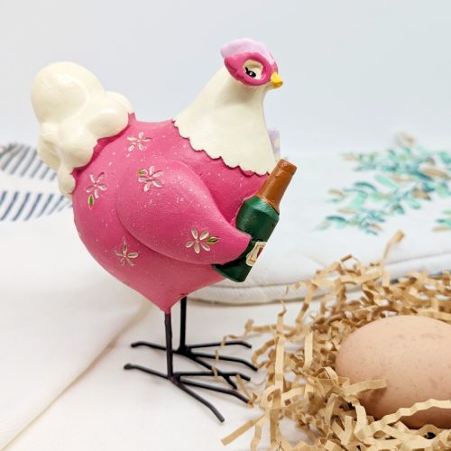 Party Girl Chicken Figurine