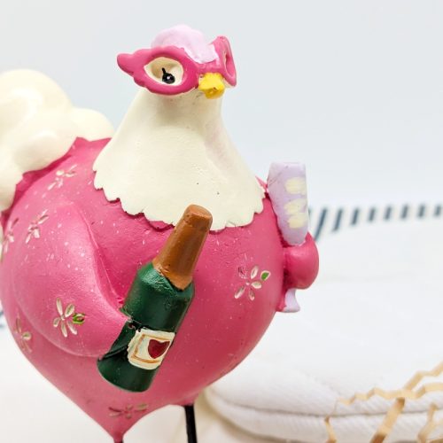 Party Girl Chicken Figurine