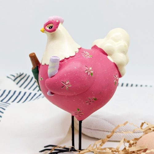 Party Girl Chicken Figurine