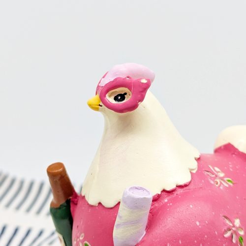Party Girl Chicken Figurine