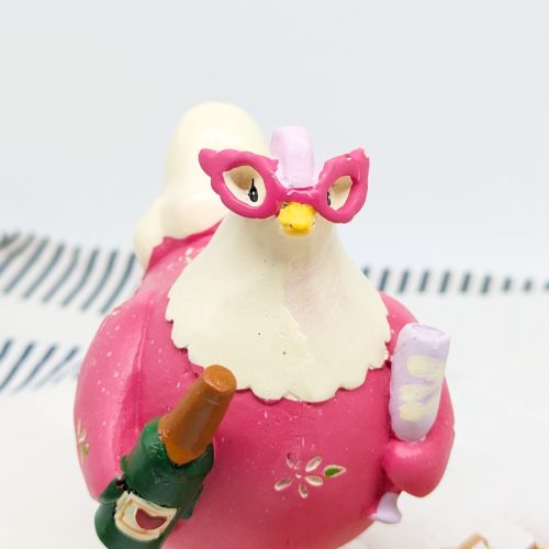 Party Girl Chicken Figurine