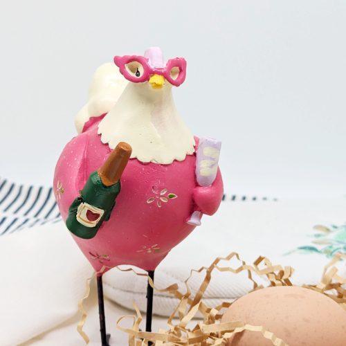 Party Girl Chicken Figurine