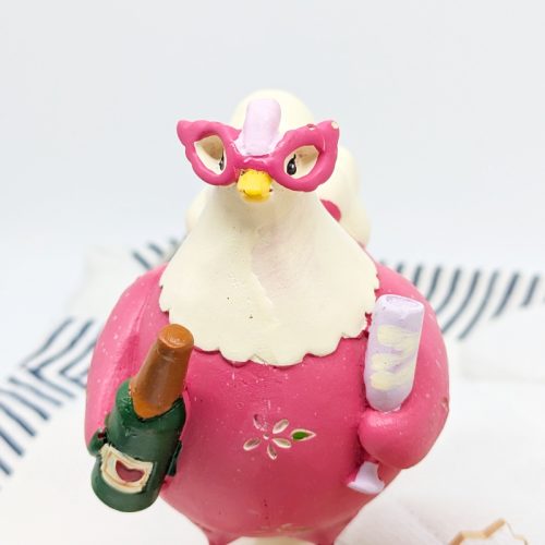 Party Girl Chicken Figurine