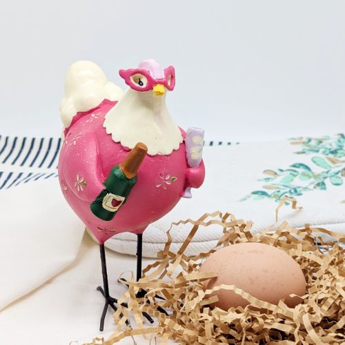 Party Girl Chicken Figurine