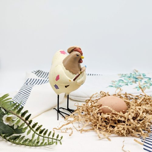 Creative Painter Chicken Figurine
