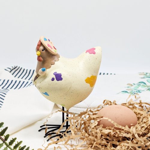 Creative Painter Chicken Figurine