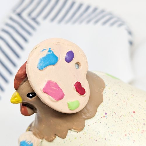 Creative Painter Chicken Figurine
