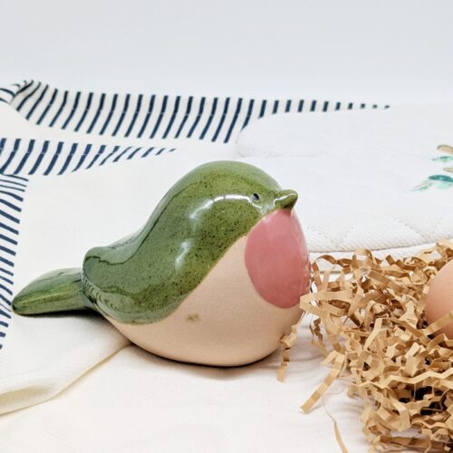 Green Ceramic Bird Ornament