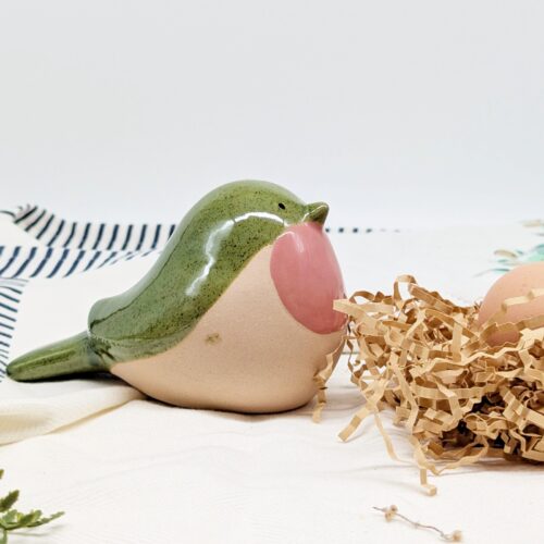 Green Ceramic Bird Ornament