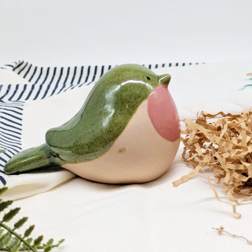 Green Ceramic Bird Ornament