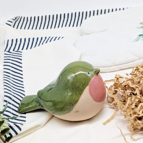 Green Ceramic Bird Ornament