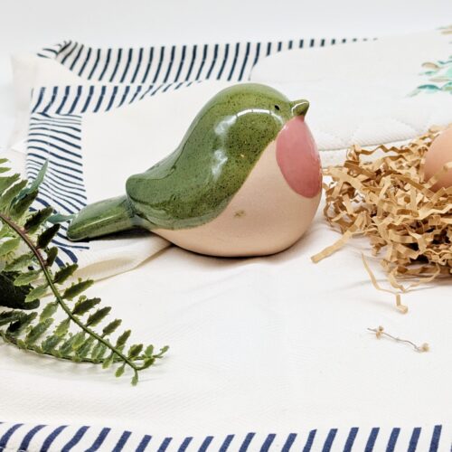 Green Ceramic Bird Ornament