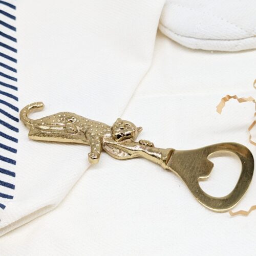 Golden Leopard Metal Bottle Opener