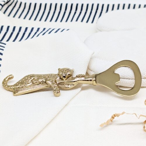 Golden Leopard Metal Bottle Opener