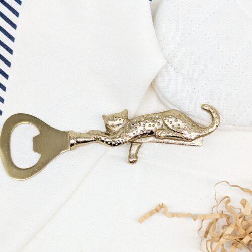 Golden Leopard Metal Bottle Opener