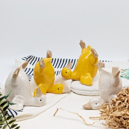 White Ceramic Duck Ornament