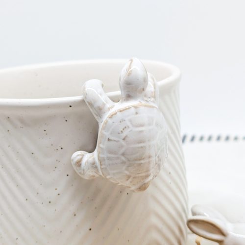 Milky White Turtle Pot Hanger Sitter