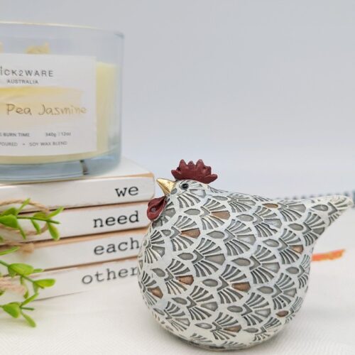 Pattern Chicken Figure Ornament