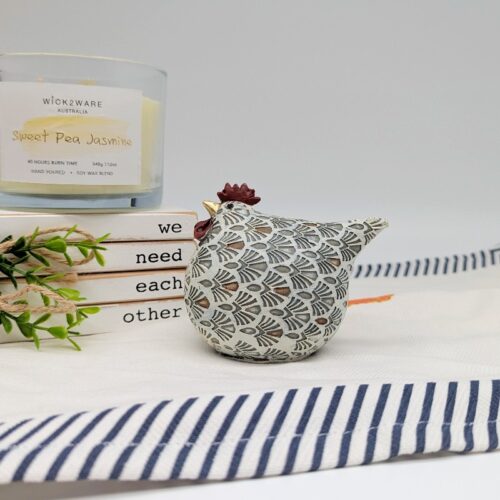 Pattern Chicken Figure Ornament