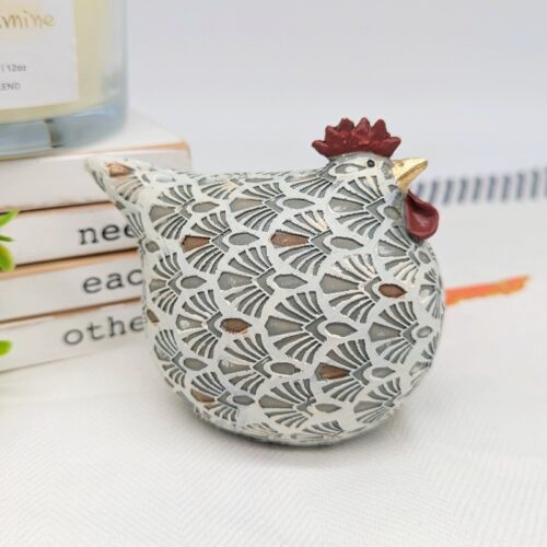 Pattern Chicken Figure Ornament
