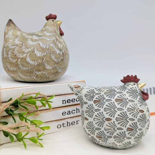 Pattern Chicken Figure Ornament