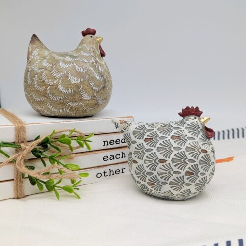 Pattern Chicken Figure Ornament
