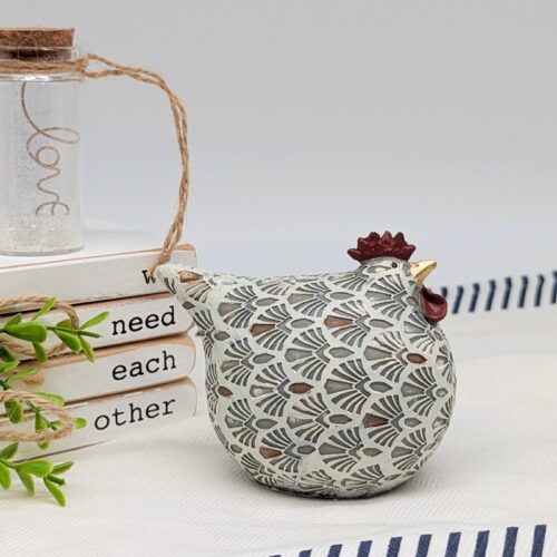 Pattern Chicken Figure Ornament