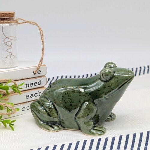 Green Ceramic Frog Ornament