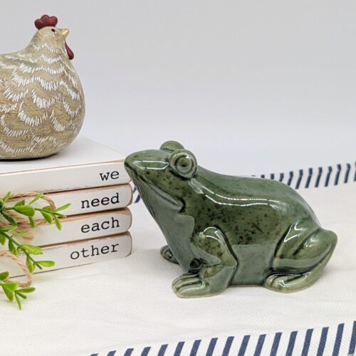 Green Ceramic Frog Ornament