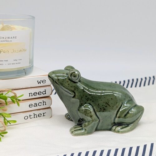 Green Ceramic Frog Ornament